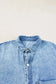Denim Dresses Loose Chambray Dress - Short Sleeve