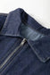 Denim Dresses Mini Denim Dress - Short Puff Sleeve
