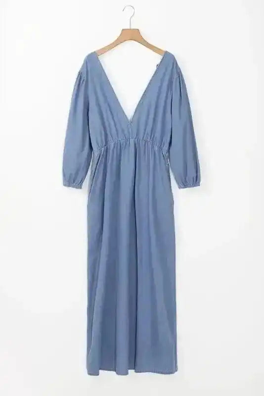 Denim Dresses Ocean Breeze Chambray Maxi Dress