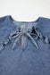 Denim Dresses Puff Sleeve Denim Mini Dress