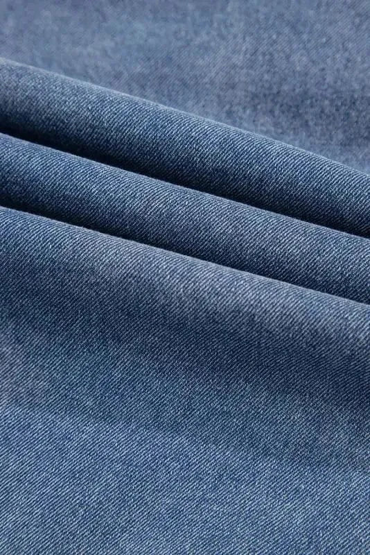 Denim Dresses Puff Sleeve Denim Mini Dress