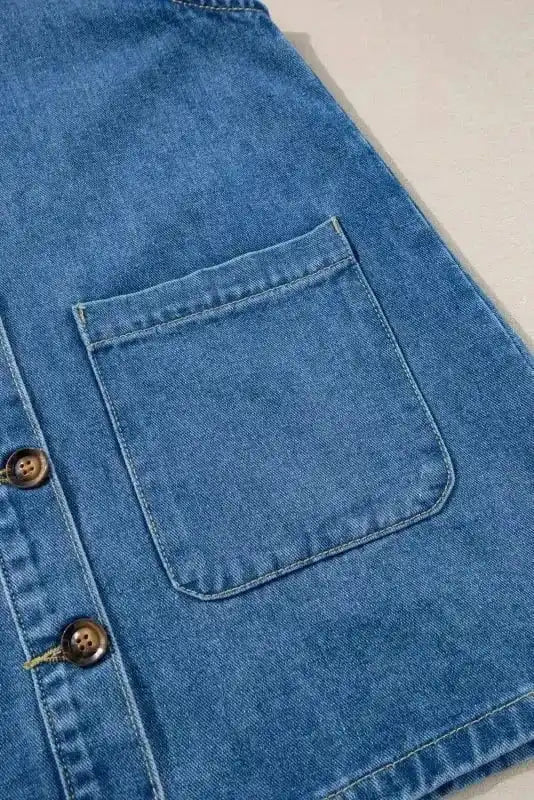 Denim Dresses Strappy Chic Denim Mini Dress