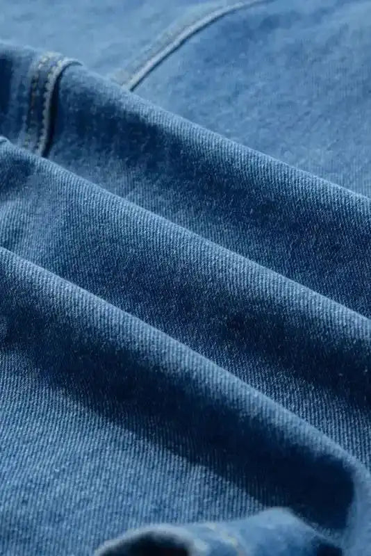 Denim Dresses Strappy Chic Denim Mini Dress