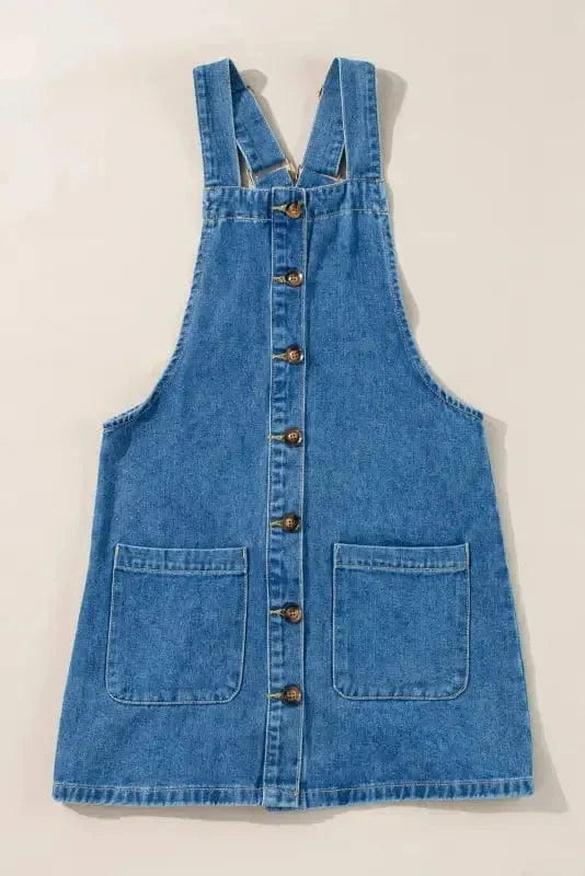 Denim Dresses Strappy Chic Denim Mini Dress