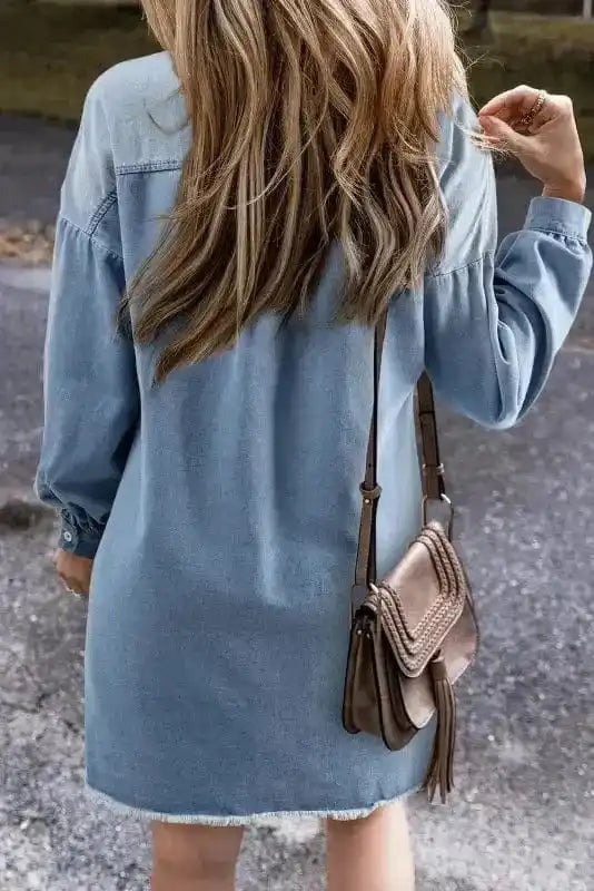 Denim Dresses Urban Chic Denim Tunic Dress