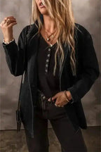 Denim jackets Black / S / 75%Cotton+25%Polyester Casual Elegance Denim Jacket