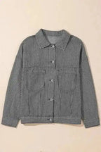 Denim Jackets Blue Stripe / S / 75%Cotton+25%Polyester Voyager Oversize Denim Jacket