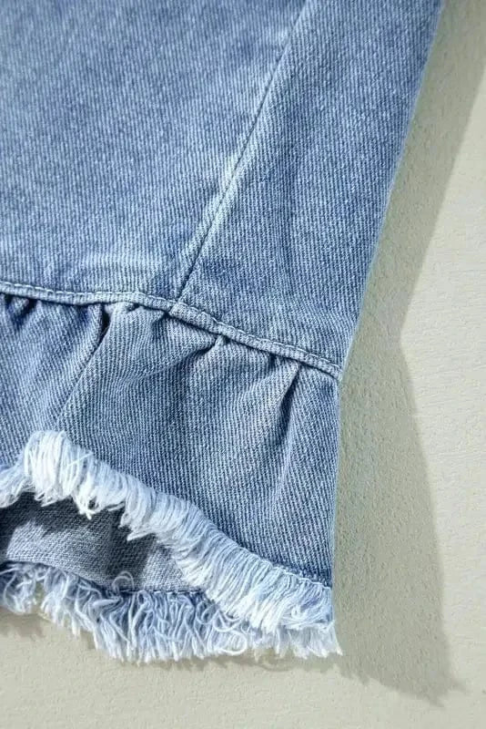 Denim Jackets Frayed Fantasy Denim Jacket