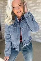 Denim Jackets Frayed Fantasy Denim Jacket