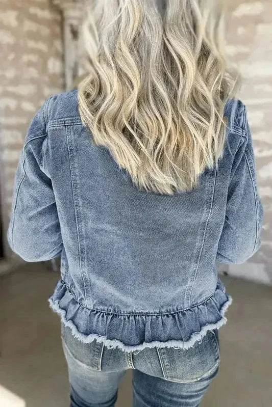 Denim Jackets Frayed Fantasy Denim Jacket