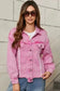 Denim jackets Lace Accents Distressed Denim Jacket