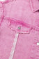 Denim jackets Lace Accents Distressed Denim Jacket
