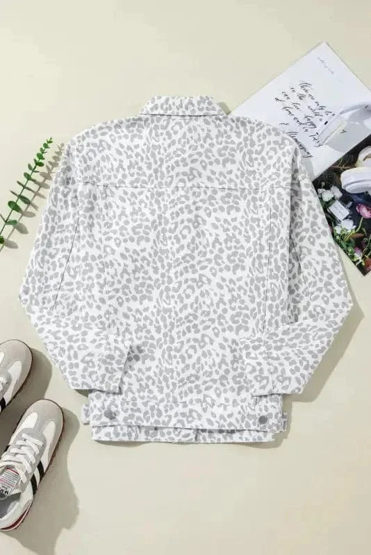 Denim Jackets Leopard Fashionista Denim Jacket