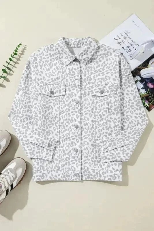 Denim Jackets Leopard Fashionista Denim Jacket