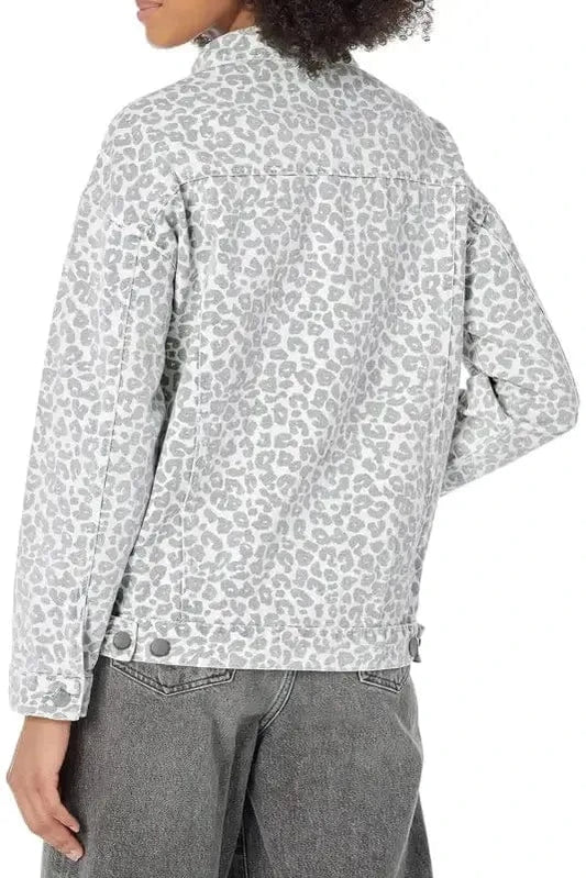 Denim Jackets Leopard Fashionista Denim Jacket