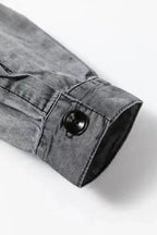 Denim jackets Patched Pocket Split Denim Jacket