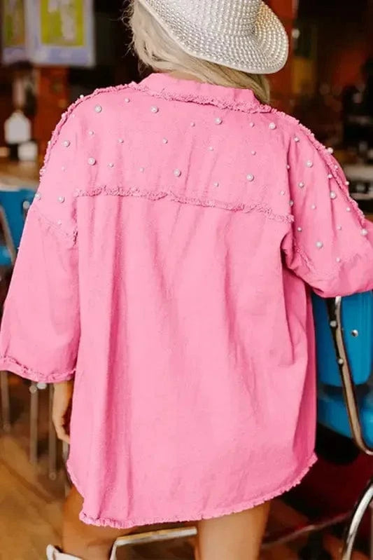 Denim jackets Pearl Beaded Denim Jacket