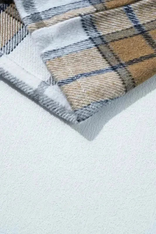 Denim Jackets Plaid Fusion Oversized Denim Jacket