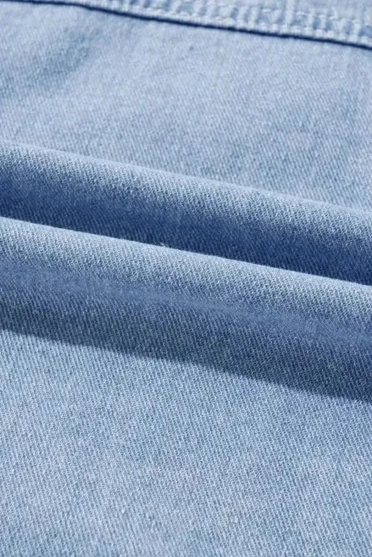 Denim Jackets Plaid Fusion Oversized Denim Jacket