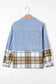 Denim Jackets Plaid Fusion Oversized Denim Jacket