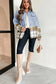Denim Jackets Plaid Fusion Oversized Denim Jacket
