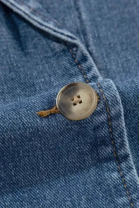 Denim Jackets Urban Edge Lapel Denim Jacket