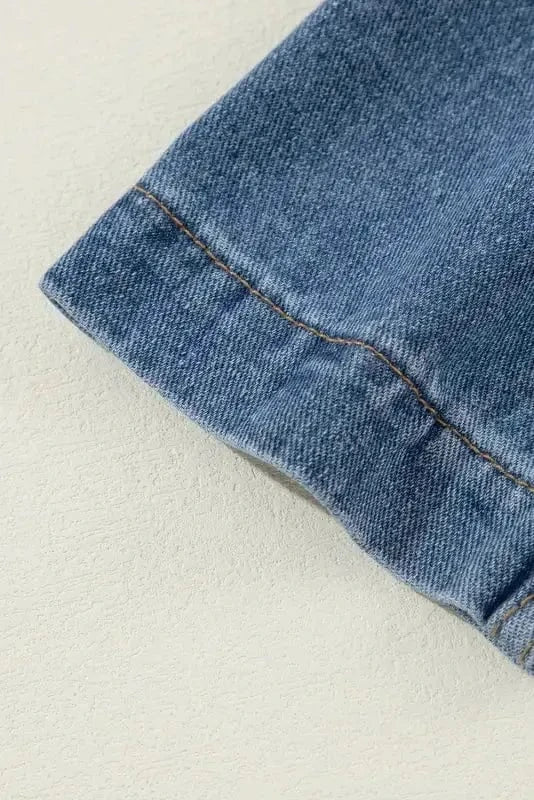 Denim Jackets Urban Edge Lapel Denim Jacket