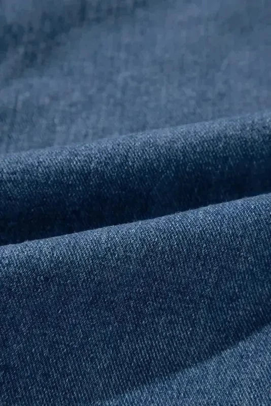 Denim Jackets Urban Edge Lapel Denim Jacket