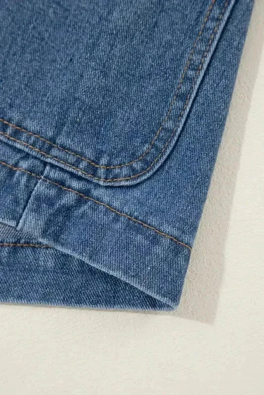 Denim Jackets Urban Edge Lapel Denim Jacket