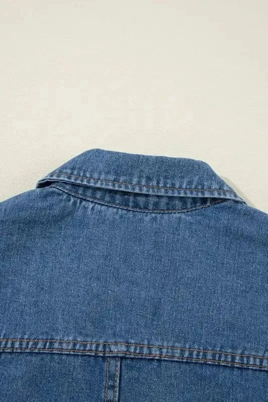 Denim Jackets Urban Edge Lapel Denim Jacket