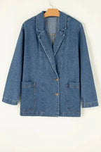 Denim Jackets Urban Edge Lapel Denim Jacket