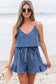Denim Rompers Ashleigh Strappy Chambray Romper - Denim Jumpsuit for Women | Summer Casual Playsuit