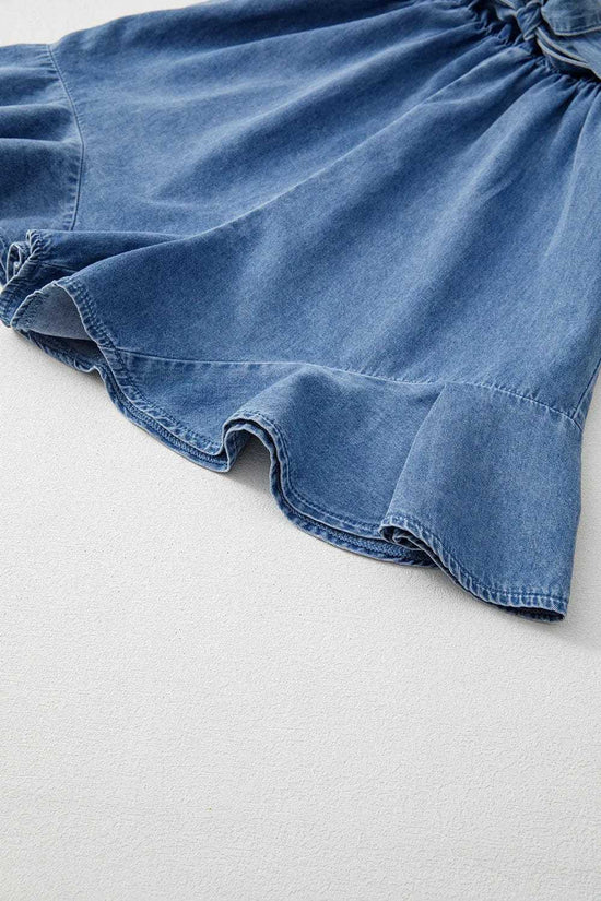 Denim Rompers Ashleigh Strappy Chambray Romper - Denim Jumpsuit for Women | Summer Casual Playsuit