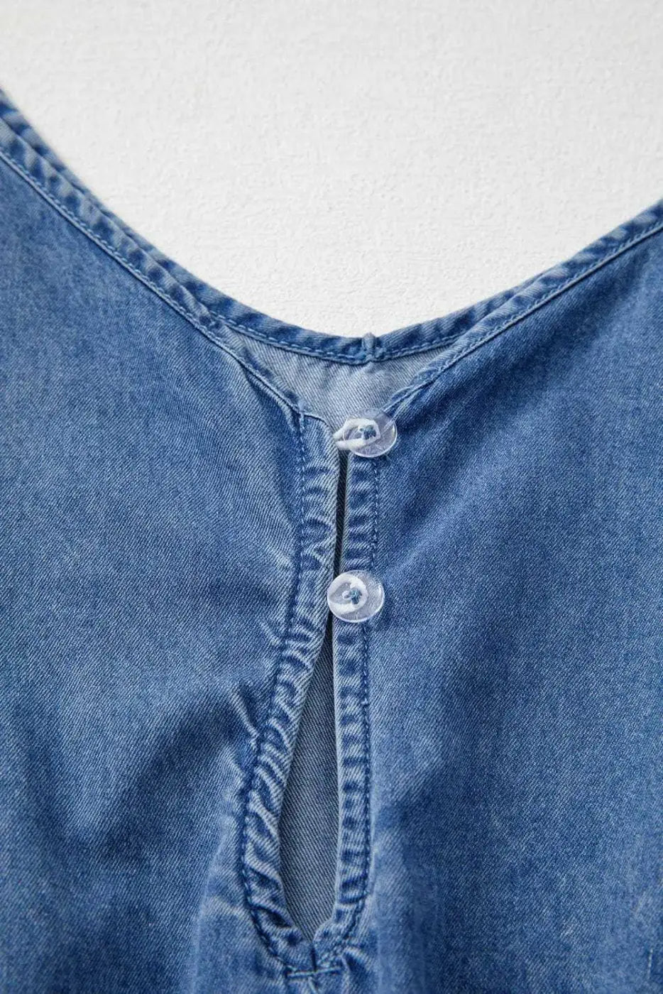 Denim Rompers Ashleigh Strappy Chambray Romper - Denim Jumpsuit for Women | Summer Casual Playsuit