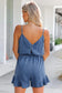 Denim Rompers Ashleigh Strappy Chambray Romper - Denim Jumpsuit for Women | Summer Casual Playsuit