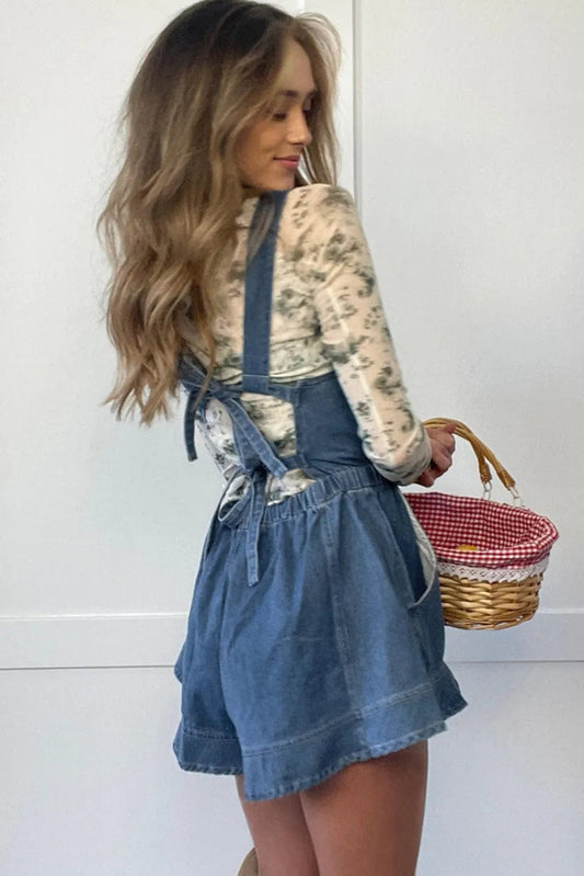 Denim Rompers Fashionfitz Bib Denim Romper for Trendy Style