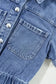 Denim Rompers Short Sleeve Denim Romper