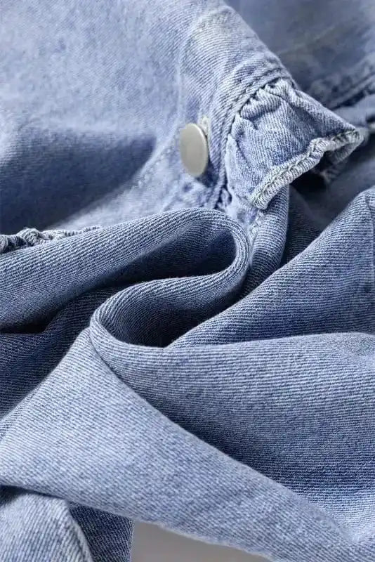 Denim Shirts Urban Ruffle Denim Shirt