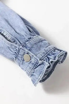 Denim Shirts Urban Ruffle Denim Shirt