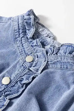 Denim Shirts Urban Ruffle Denim Shirt