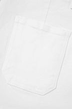Denim Shorts Scalloped Hemline Denim Shorts