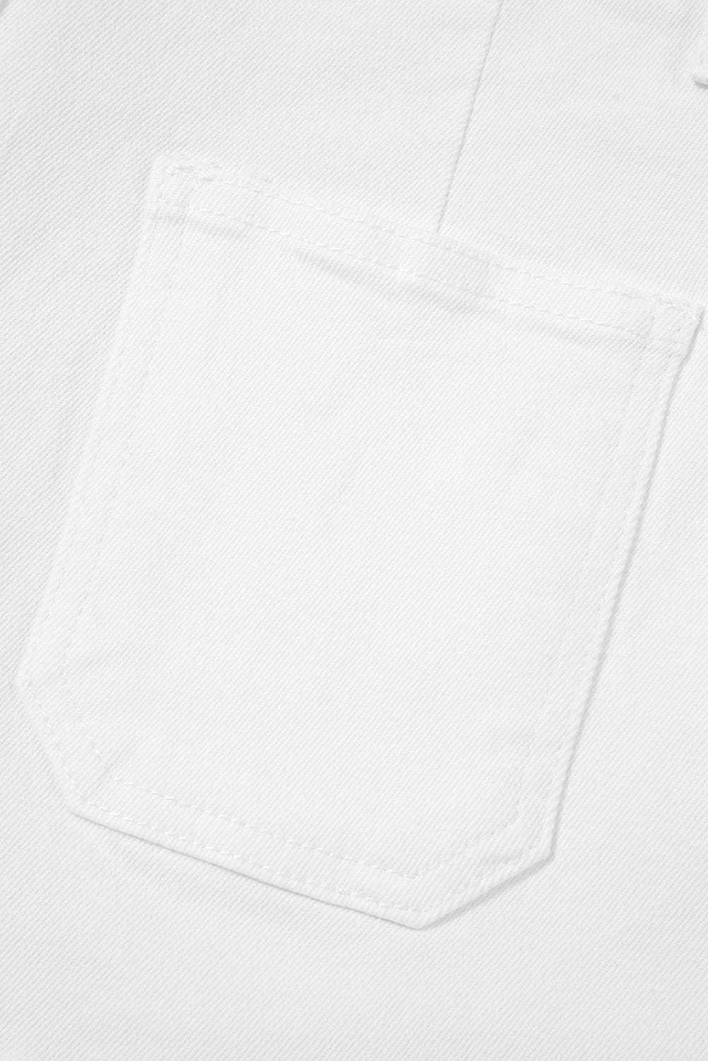 Denim Shorts Scalloped Hemline Denim Shorts