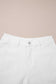 Denim Shorts Scalloped Hemline Denim Shorts