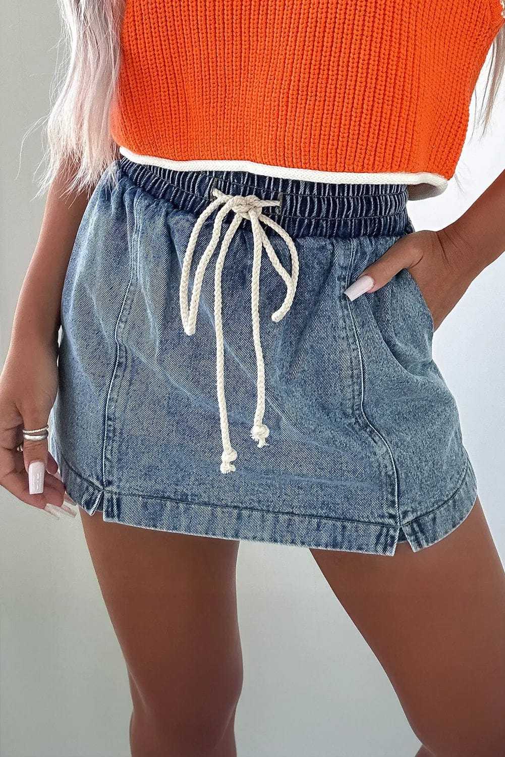 Denim Shorts Urban Chic Denim Skorts