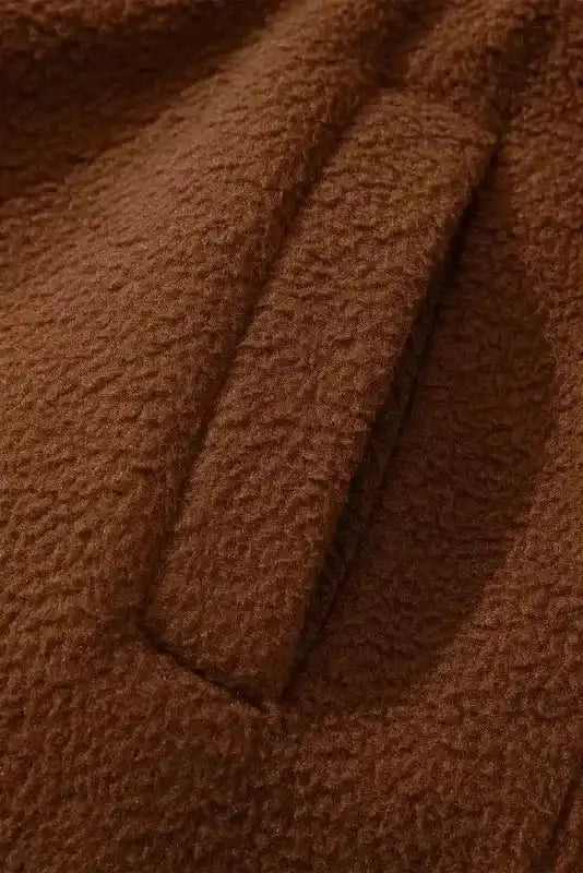 Fleece Jackets Cozy Brown Half-Zip Fleece Pullover Jacket