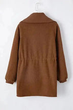 Fleece Jackets Cozy Brown Half-Zip Fleece Pullover Jacket