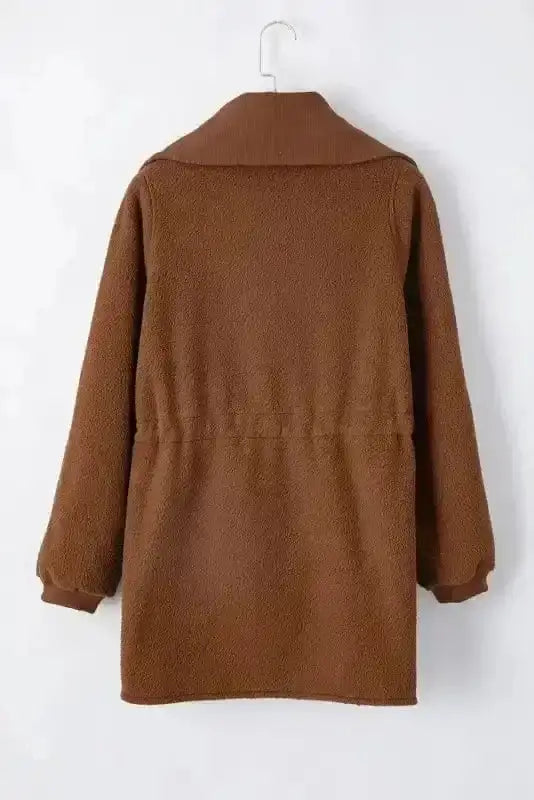 Fleece Jackets Cozy Brown Half-Zip Fleece Pullover Jacket