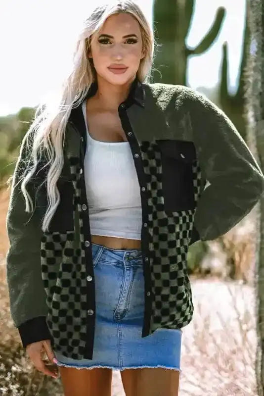 Fleece Jackets Lattice Leisure Fleece Jacket