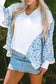Floral Blouses Abstract Floral Batwing Blouse
