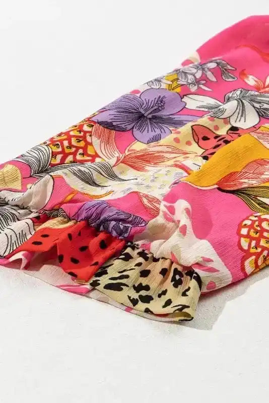 Floral Blouses Blooming Silhouette Bubble Blouse